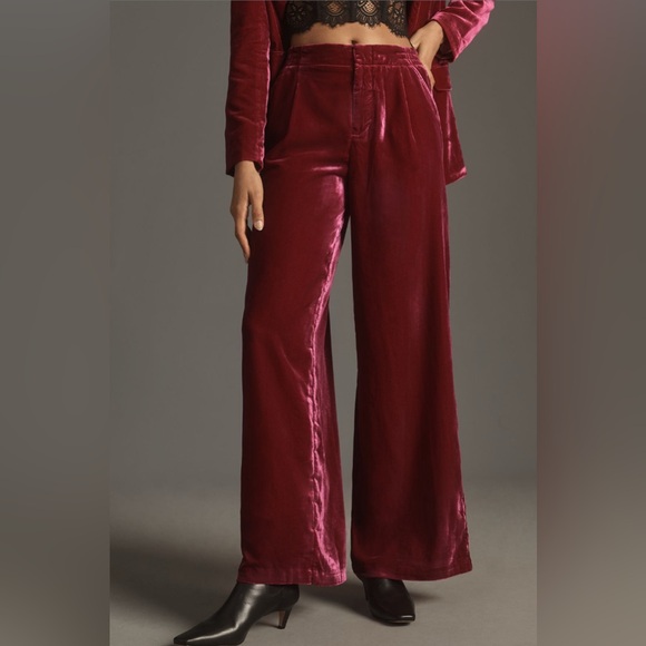 Anthropologie Pants - ✨ Anthropologie Wide-Leg Velvet Pants Sz S